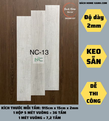 Sàn nhựa keo sẵn NC Floor NC13 | Bách Home Xanh