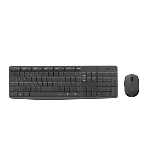Bộ bàn phím chuột không dây Logitech MK235 (Đen)