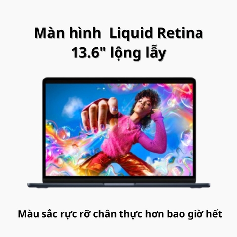 Laptop Apple Macbook Air M2 MLY33SA/A (8 core CPU/ 8 core GPU/ 8GB/ 256GB/ 13.6Inch/ Mac OS/ Midnight)
