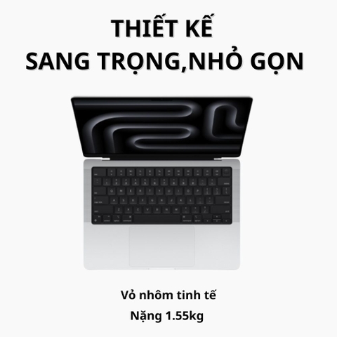 Laptop Apple Macbook Pro M3 Pro MRX63SA/A (11 Core/ 18Gb/ 512GB/ 14.2Inch/ Silver)