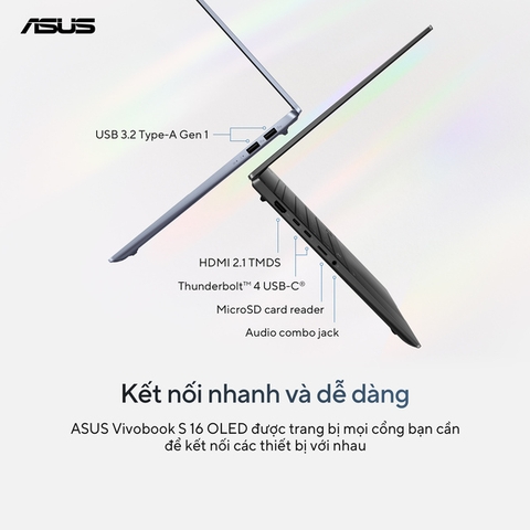 Laptop Asus Vivobook S16 OLED S5606MA-MX051W (Ultra 7 155H/ 16GB/ 512GB SSD/ 16 inch 3.2K/ 120Hz/ Win11/ Blue/ Vỏ nhôm)