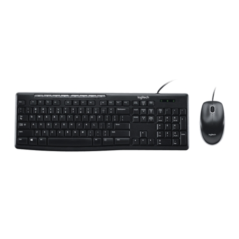 Bộ bàn phím chuột Logitech MK200 (Đen)