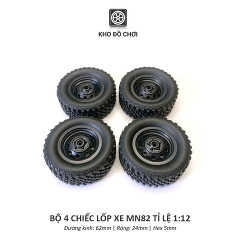 Bộ lốp xe nguyên bản của xe MN82 tỉ lệ 1:12 [62MM]