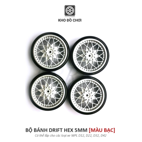 Bộ 4 chiếc bánh Drift lắp cho xe WPL D12 1:10 - Hex 5mm