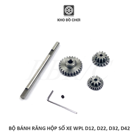 Bộ bánh răng kim loại nâng cấp hộp số xe WPL D12, D22, D32, D42 tỉ lệ 1:10