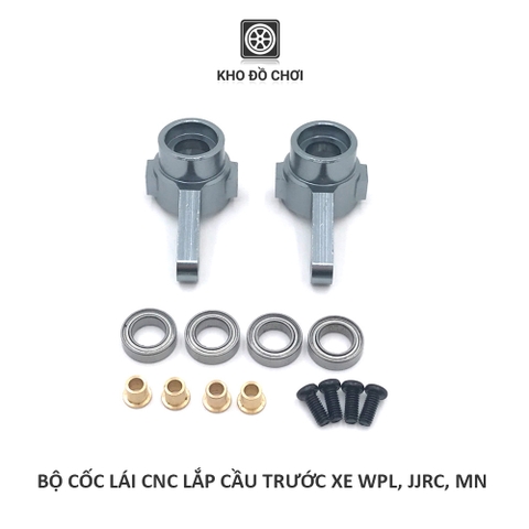Bộ cốc lái cầu trước CNC kèm phụ kiện lắp xe WPL, JJRC, MN tỉ lệ 1:16, 1:12