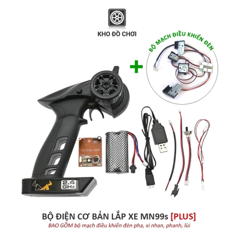 Bộ điện cơ bản lắp cho xe ô tô điều khiển MN99s, MN78, MN82 tỉ lệ 1:12