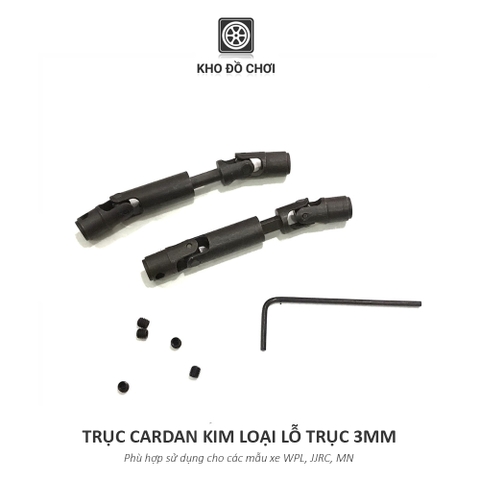 Trục cardan kim loại lắp cho xe WPL, JJRC, MN tỉ lệ 1:16, 1:12 (Màu đen)