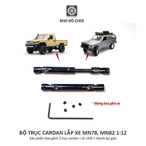 Trục cardan kim loại nâng cấp xe MN78, MN82 tỉ lệ 1:12