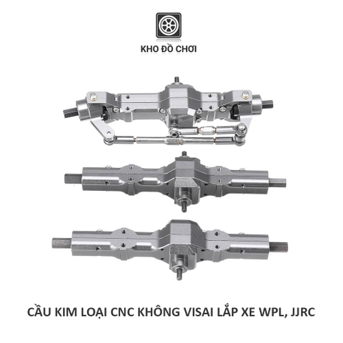 Cầu kim loại CNC không visai lắp cho xe WPL, JJRC tỉ lệ 1:16