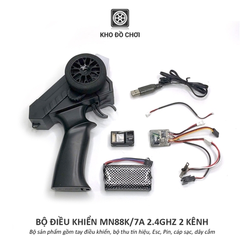 Bộ điều khiển MN88K/7A 2.4Ghz 2 kênh (Nâng cấp xe MN99s, MN82, MN78, MN168,...)
