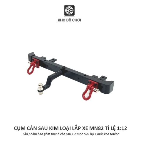 Cụm cản sau kim loại lắp xe MN82 tỉ lệ 1:12