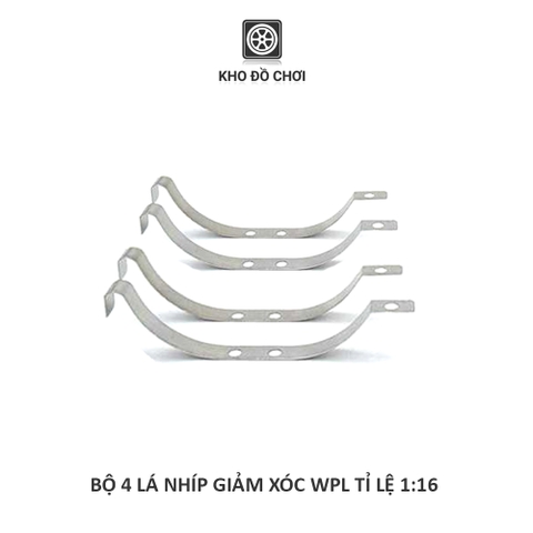 Bộ 4 lá nhíp kim loại lắp cho xe tải WPL, JJRC tỉ lệ 1:16