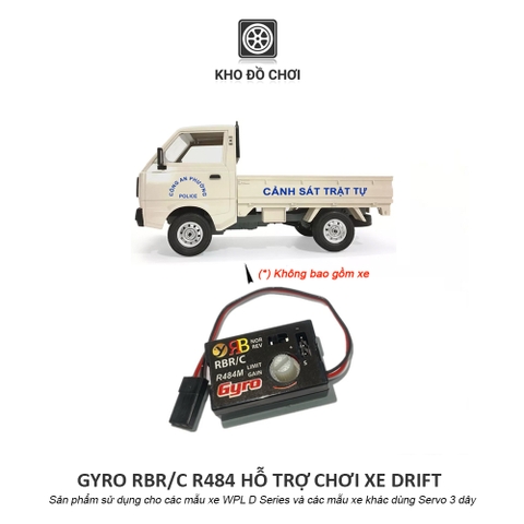 Gyro RBR/C R484M hỗ trợ lái Drift cho xe WPL D12, D22, D32, D42 tỉ lệ 1:10