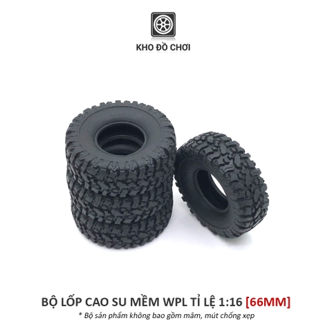 Bộ lốp cao su mềm WPL tỉ lệ 1:16 [66MM]