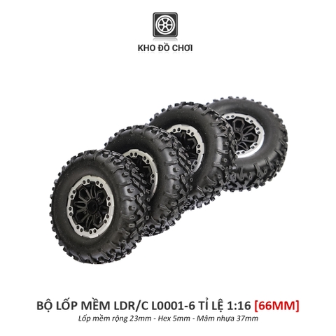 Bộ lốp mềm LDR/C L0001-6 TỈ LỆ 1:16 [66MM]