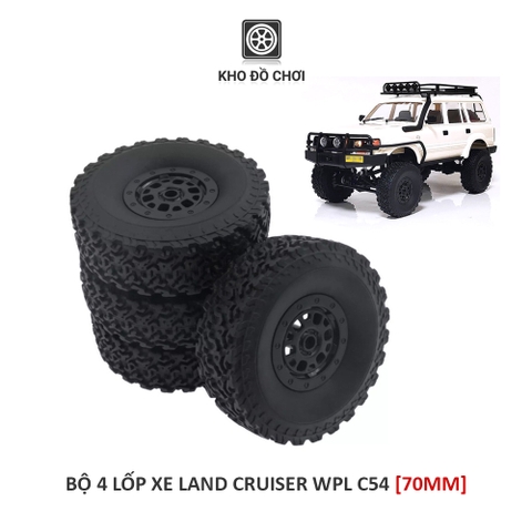 Bộ lốp xe Land Cruiser 70MM lắp cho xe WPL C54 tỉ lệ 1:16