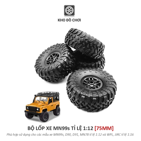 Bộ lốp xe MN99s tỉ lệ 1:12 - Land Rover Defender (75MM)