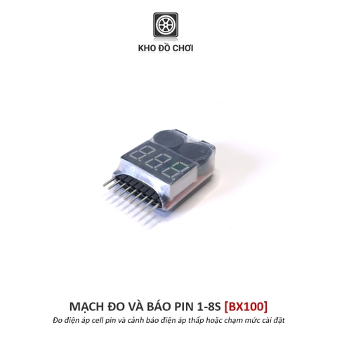 Mạch đo và báo pin Lipo 1-8s BX100