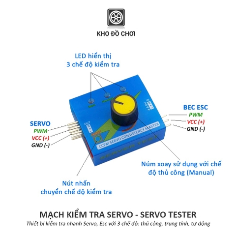 Mạch kiểm tra Servo - Servo Tester