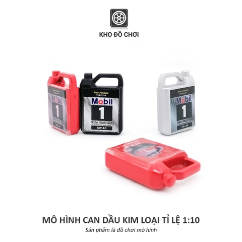 Mô hình can dầu kim loại tỉ lệ 1:10 - phụ kiện trang trí xe RC
