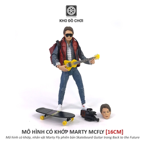 Mô hình có khớp nhân vật Marty McFly (Skateboard Guitar) - Back to the Future (16cm)