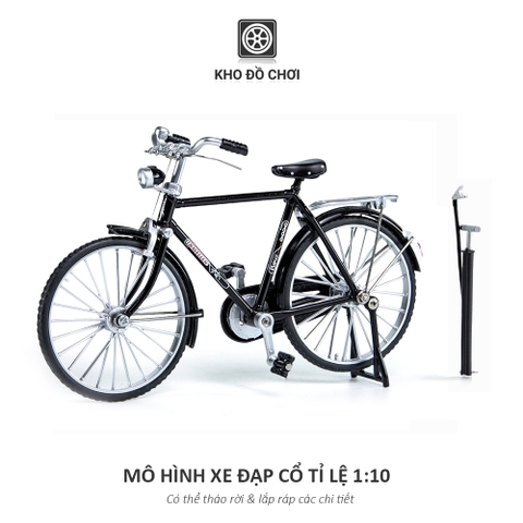 Mô hình xe đạp cổ Classic Bike tỉ lệ 1:10 kèm theo bơm