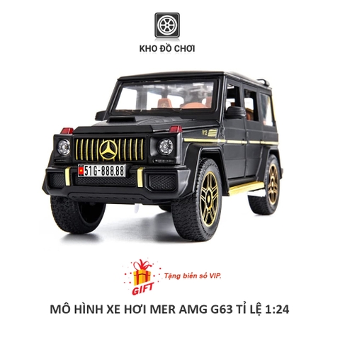 Mô hình xe ô tô Mercedes AMG G63 1:24 [TẶNG BIỂN VIP]