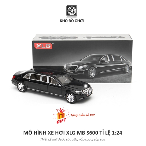 Mô hình xe ô tô XLG Maybach Mercedes S600 1:24 [TẶNG BIỂN VIP]