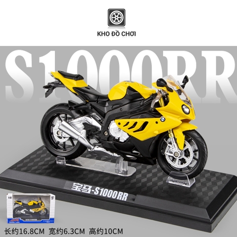Mô hình xe motor phân khối lớn BMW S1000R tỉ lệ 1:12 [TẶNG BIỂN ĐẸP]
