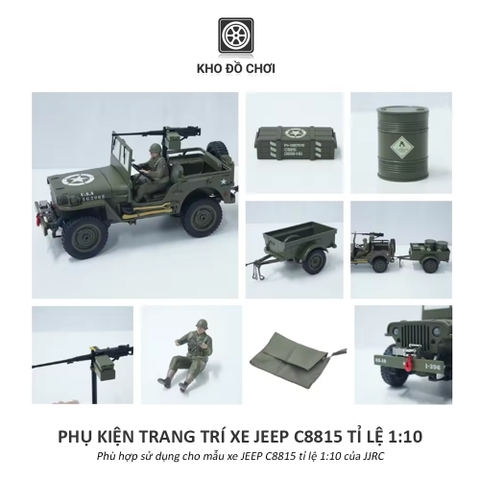 Phụ kiện trang trí xe JJRC C8815 Military Jeep 4WD tỉ lệ 1:10