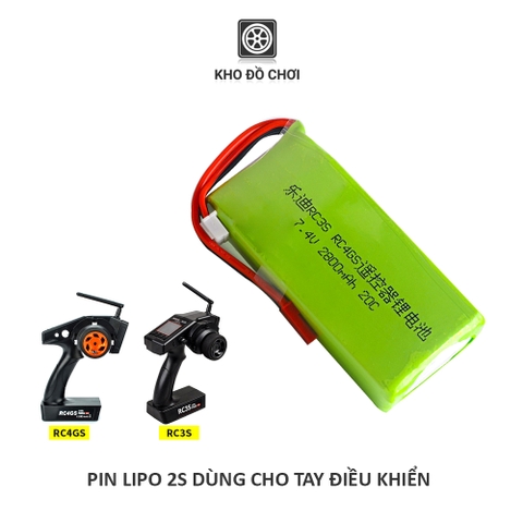 Pin Lipo 2s 2800mAh 7.4V 20C - dùng cho tay điều khiển RC3S RC4GS