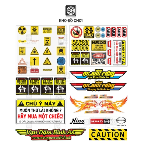 Tem sticker dán xe mô hình điều khiển tỉ lệ 1:16, 1:14, 1:12, 1:10