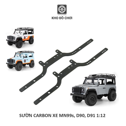 Bộ 2 thanh sườn Carbon lắp xe MN D90, D91, 99, 99s tỉ lệ 1:12 (275mm)