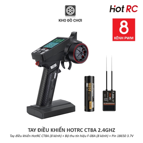 Tay điều khiển HotRC CT8A 2.4Ghz (8 Kênh)
