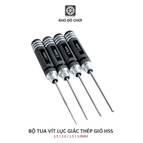 Tô vít đầu lục giác 1.5/ 2.0/ 2.5/ 3.0mm - làm từ thép gió (HSS)