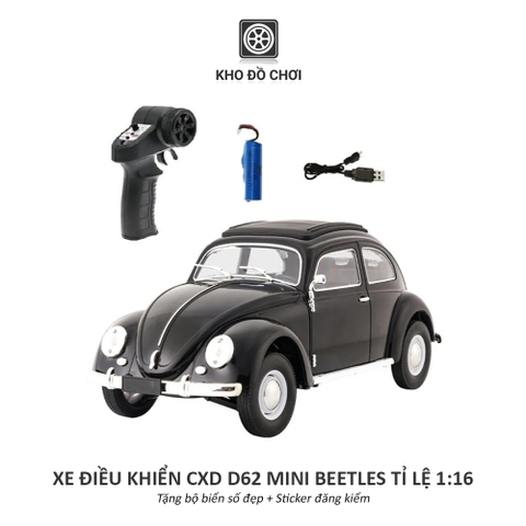 Ô tô điều khiển CXD D62 Mini Beetles RWD tỉ lệ 1:16 - RTR [TẶNG BIỂN SỐ]
