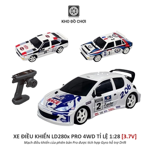 Ô tô điều khiển LDR/C LD2802, LD2803, LD2804 PRO 4WD Drift Car +Gyro tỉ lệ 1:28 - RTR [TẶNG BIỂN SỐ]