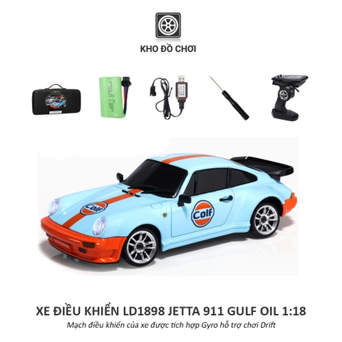 Ô tô điều khiển LDR/C LD1898 Drift Car Jetta 911 Gulf Oil tỉ lệ 1:18 - RTR [TẶNG BIỂN SỐ]
