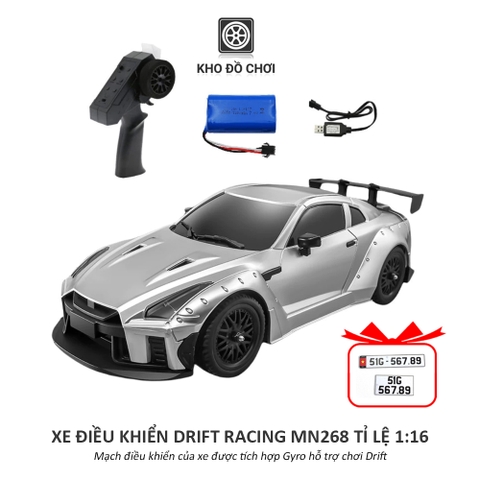 Ô tô điều khiển MN268 - Drift Racing Car 1:16 +Gyro - RTR [TẶNG BIỂN SỐ]