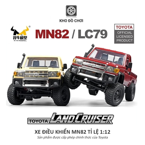 Xe điều khiển MN82 Toyota Land Cruiser 79 4x4 1:12 - RTR [TẶNG BIỂN SỐ]