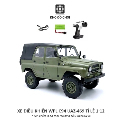 Ô tô điều khiển WPL C94 UAZ-469 4x4 1:12 - RTR [TẶNG BIỂN + STICKER]