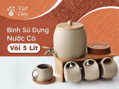 Bình Sứ Đựng Nước Có Vòi 5 Lít (Giá Tốt 2023)