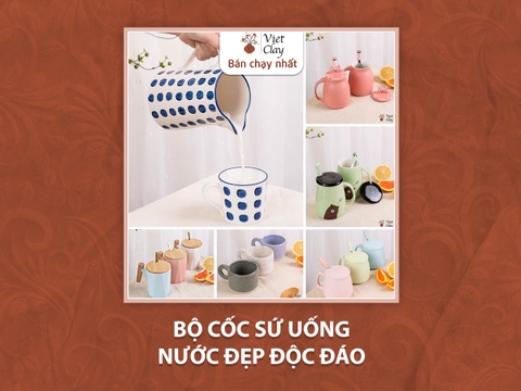 Bộ Cốc Sứ Uống Nước Đẹp Độc Đáo (Mới 2023)
