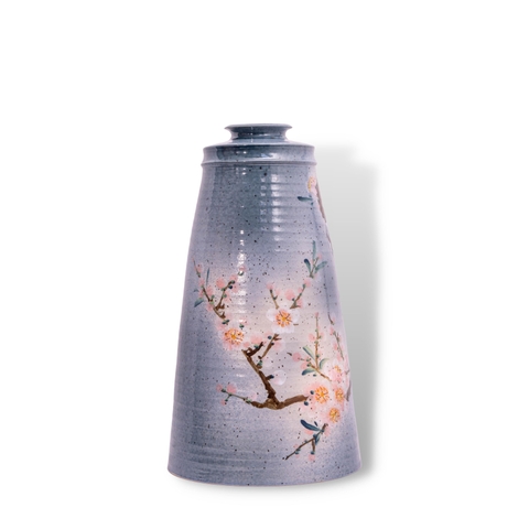 Bình Hoa Chim Đậu Cành Đào Xuân