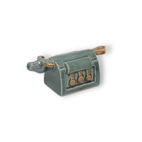 Tượng Trâu Mõ Gốm Sứ Trang Trí Bàn Làm Việc | Decor Phòng Khách | Phong Thủy | Thủy Sinh Tiểu Cảnh (Mini Cute)