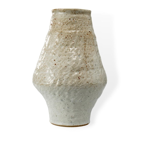 Bình Hoa Gốm Be Chạch - Men Ngọc Trai </br> (C:39cm; M:12cm)