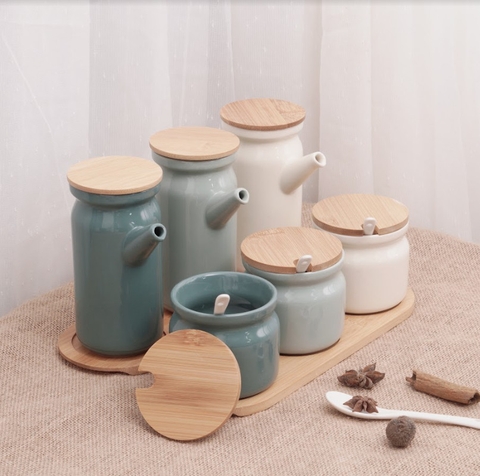 Hũ Đựng Gia Vị Pastel, Loại Thấp