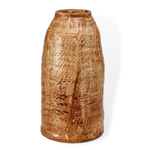 Bình Hoa Dáng Chuông - Gốm Be Chạch Mật Ong </br> (C:43cm; M:11cm)