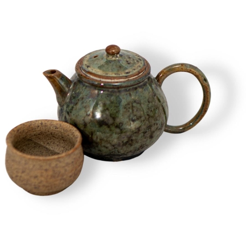 Bộ Ấm Chén Hoa Sứ Trắng Kèm Tống